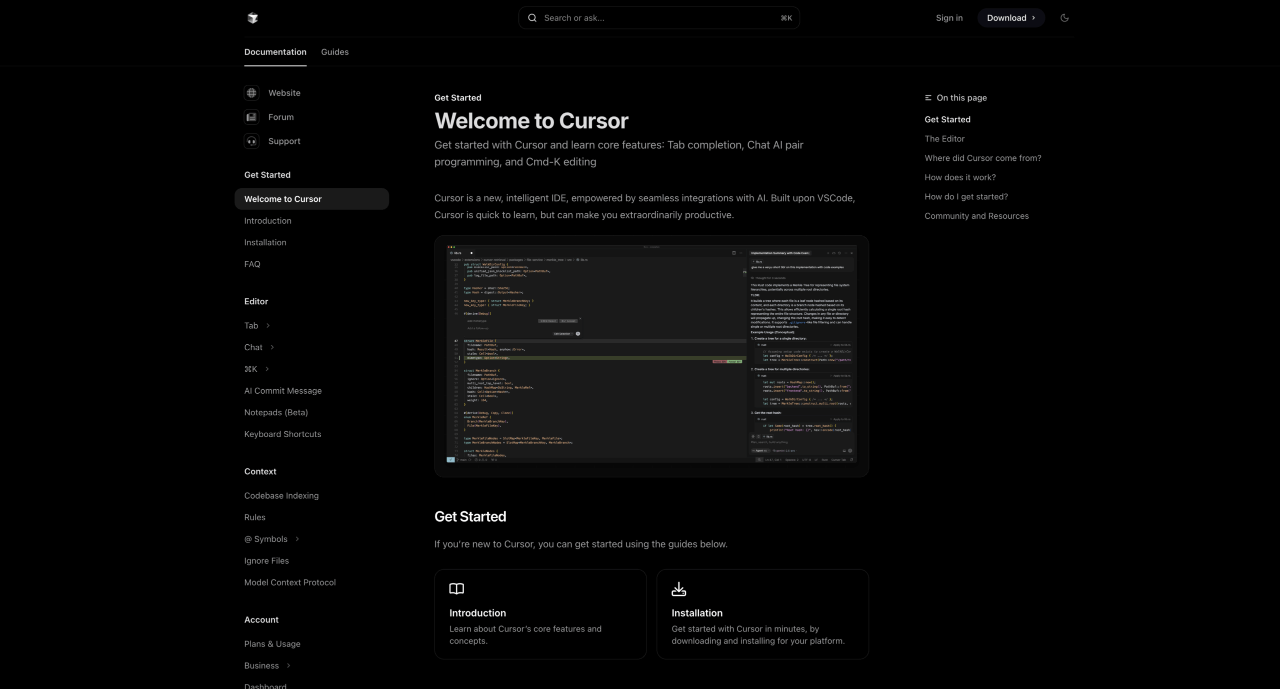 Cursor AI Cursor AI website
